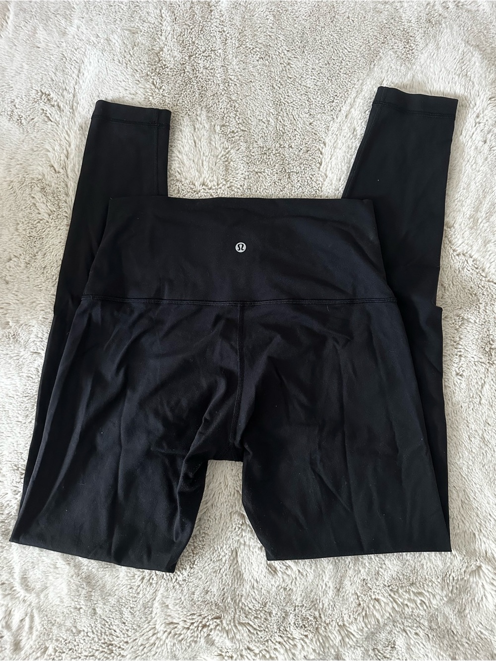 lululemon athletica Black Workout Leggings with Logo Waistband